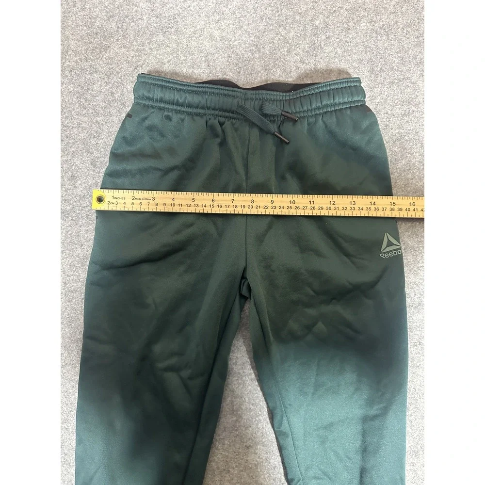 Reebok Performance Joggers Youth Large 10/12 Green Polyester Sweatpants